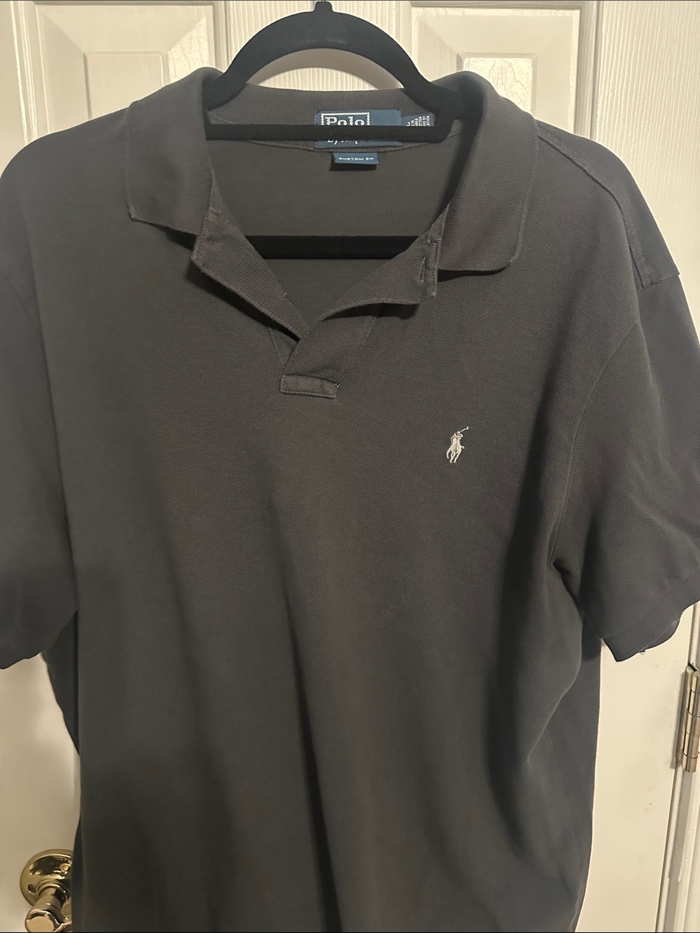 Polo by Ralph Lauren Men's Polo Shirt in Black with yellow Pony
